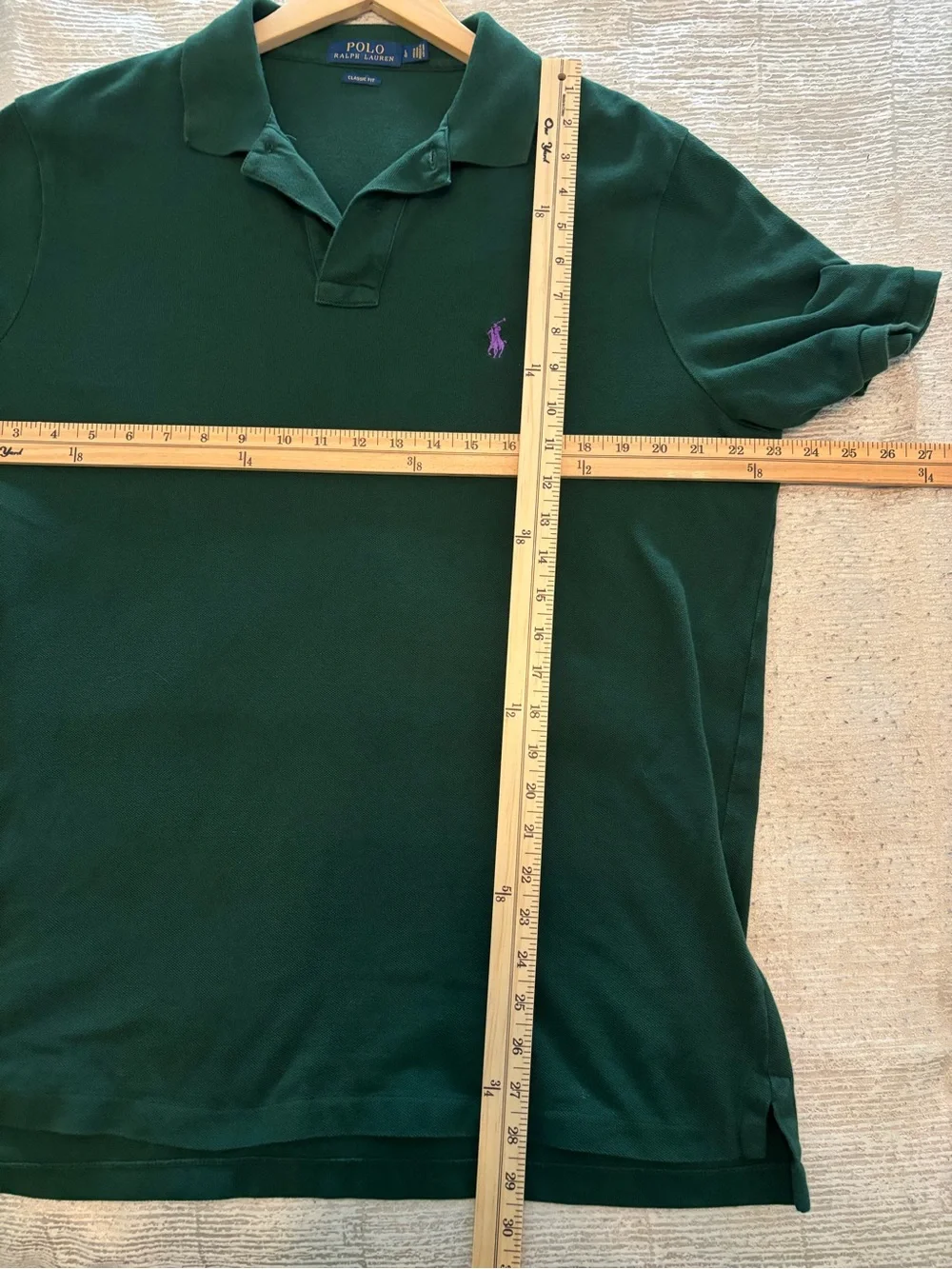 Ralph Lauren Dark Green Polo with Purple Pony